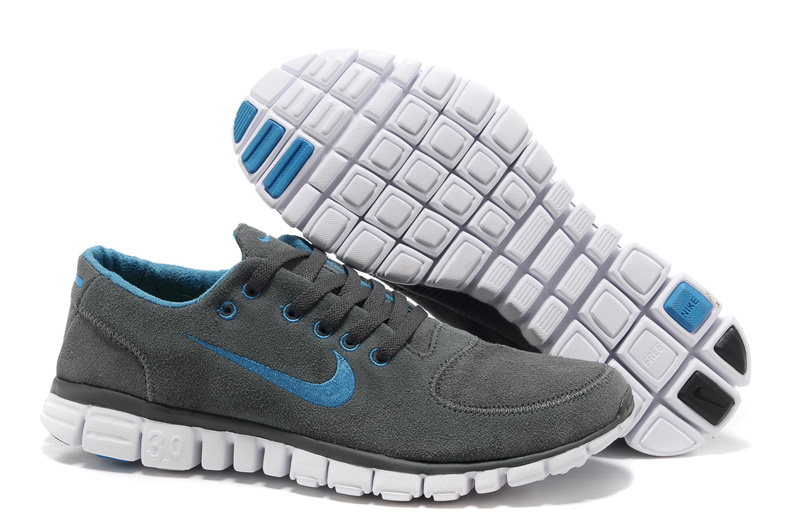 Nike Free 3.0 Fur Mens Shoes Gray Blue